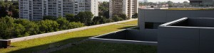 Green roof on hospital