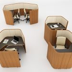 Arrivals Wing privacy pod benching sytem