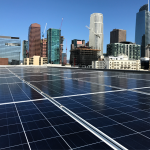 Solar panels on roof of Hanover Olympic