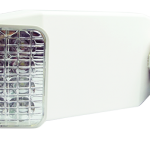 white emergency lighting with two square heads