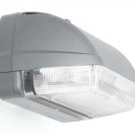 Silver wall-mount outdoor luminaire