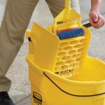 Yellow mop bucket and wringer