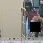 Axxon Next video image of a woman with a black square covering her face