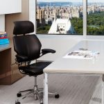 Black Humanscale Freedom chair in a private office setting