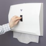 HOSPECO Health Gards lever-action toilet seat cover dispenser