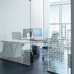 ATI Frosted Fusion Collection of laminates on substrates, used as office wall panels