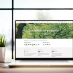 Mohawk Group Sustainability Estimator tool on laptop