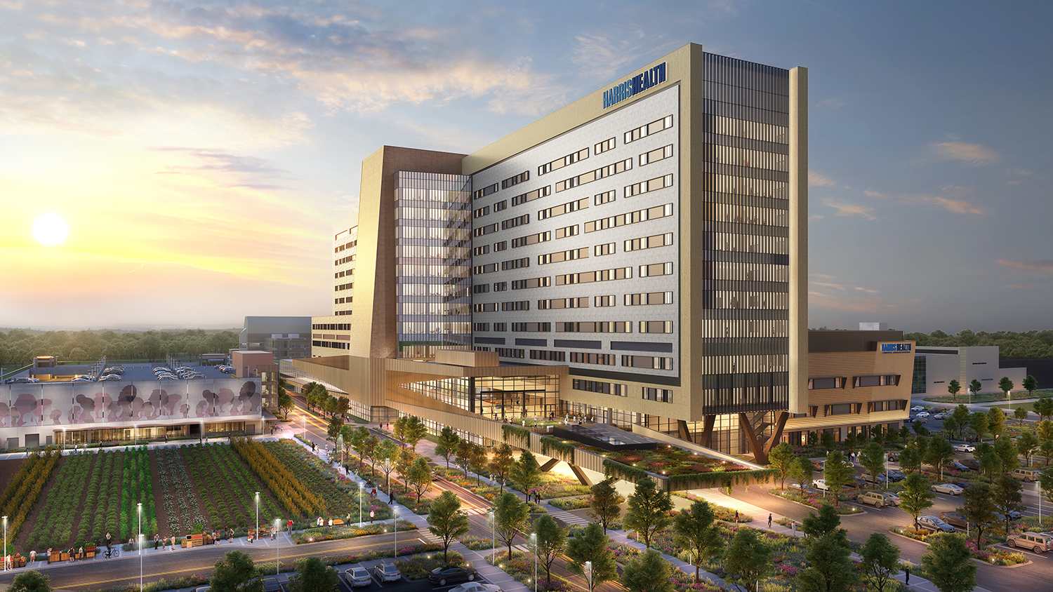 Rendering of new Harris Health Lyndon B. Johnson Hospital / Level 1 trauma center