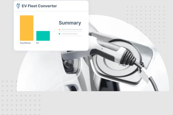 WEX commercial EV transition illustration with charger and graph