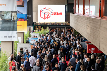 CERSAIE event showing crowds