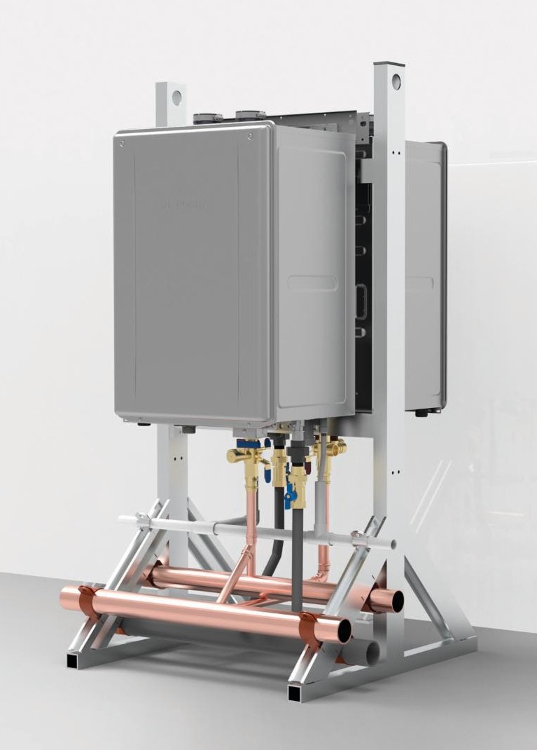 CMK-BB2 floor-standing commercial rack system for tankless water heaters