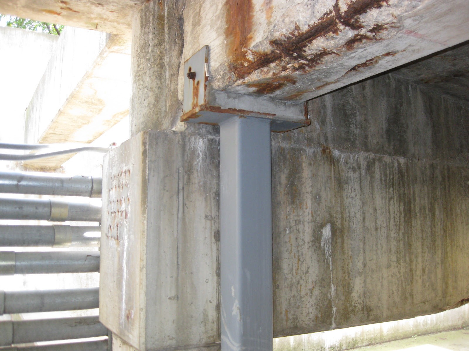 WSC parking structure ceiling damage